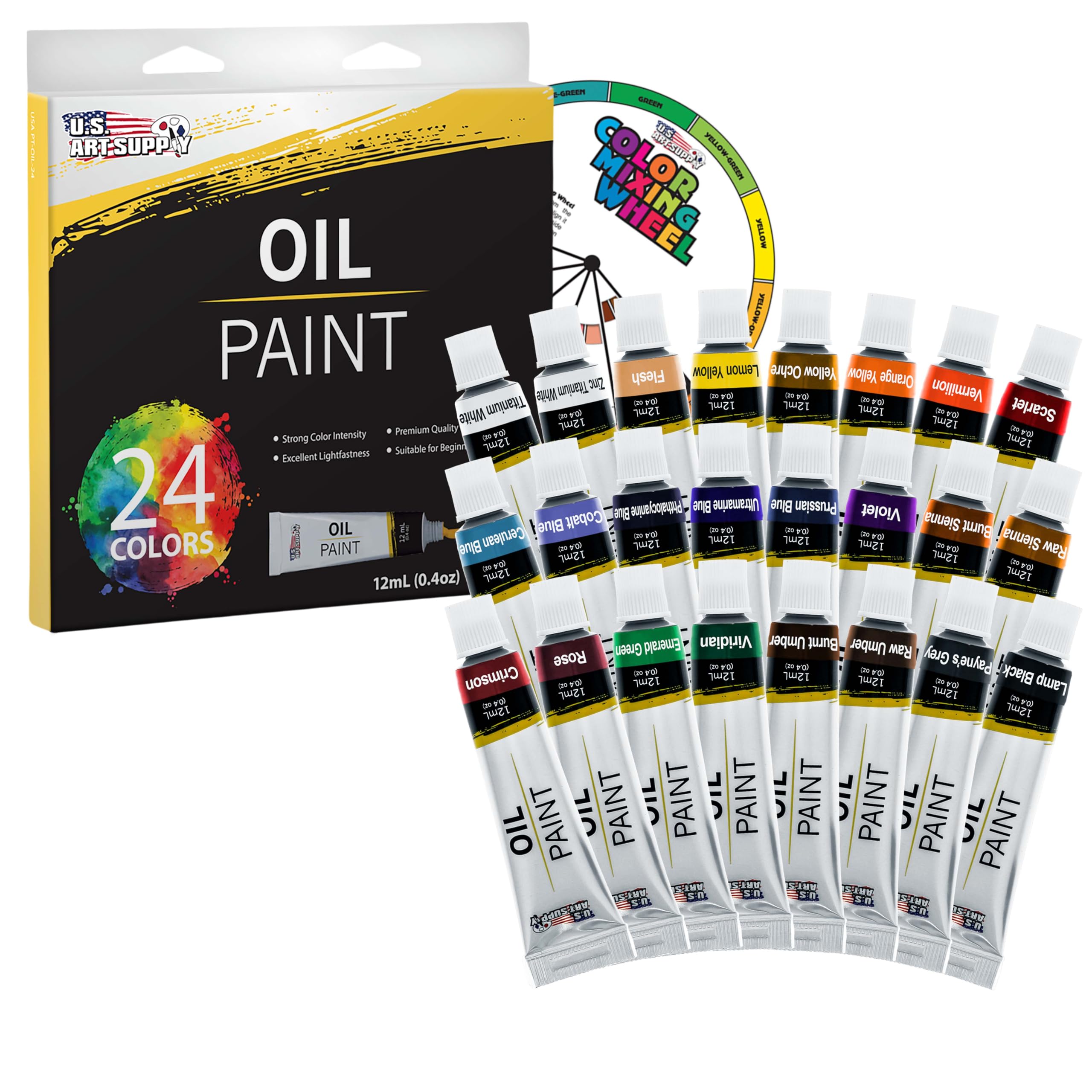HAVACO Artist Oil Paint Set — 12 Tubes