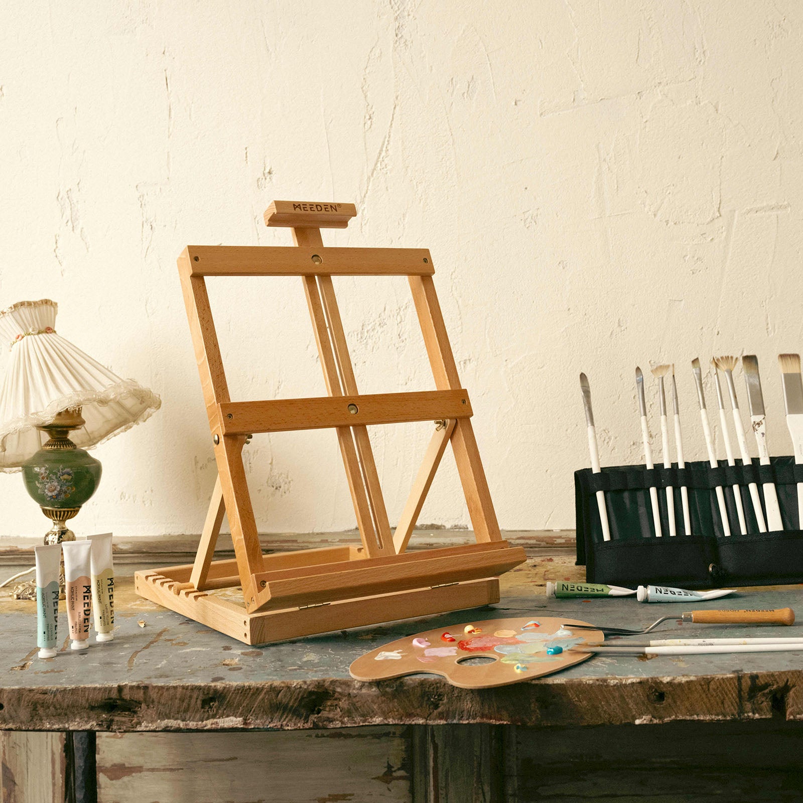 HAVACO Adjustable Studio Easel — Beechwood