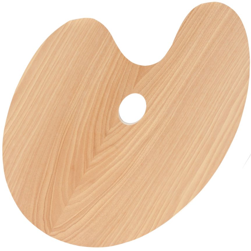 HAVACO Oval Wooden Palette — 30 × 40 cm